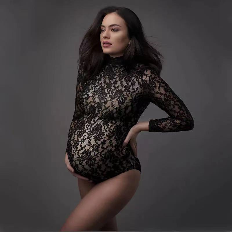 Maternity Wear - ลูกไม้คลอดบุตรการถ่ายภาพ Props Jumpsuit ยืดการตั้งครรภ์ถ่ายภาพเสื้อผ้า Boy หรือ