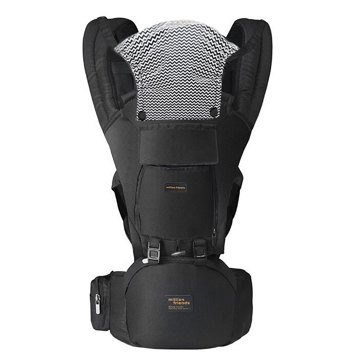 Ergonomic Baby Carrier Newborn To Toddler - เป้อุ้มเด็กแบบมีที่นั่งสะโพก, เป้อุ้มเด็กตามหลักสรีรศาสตร์ 6 in 1 สำหรับเด็กแรกเกิดถึงเด็กวัยหัดเดิน,
