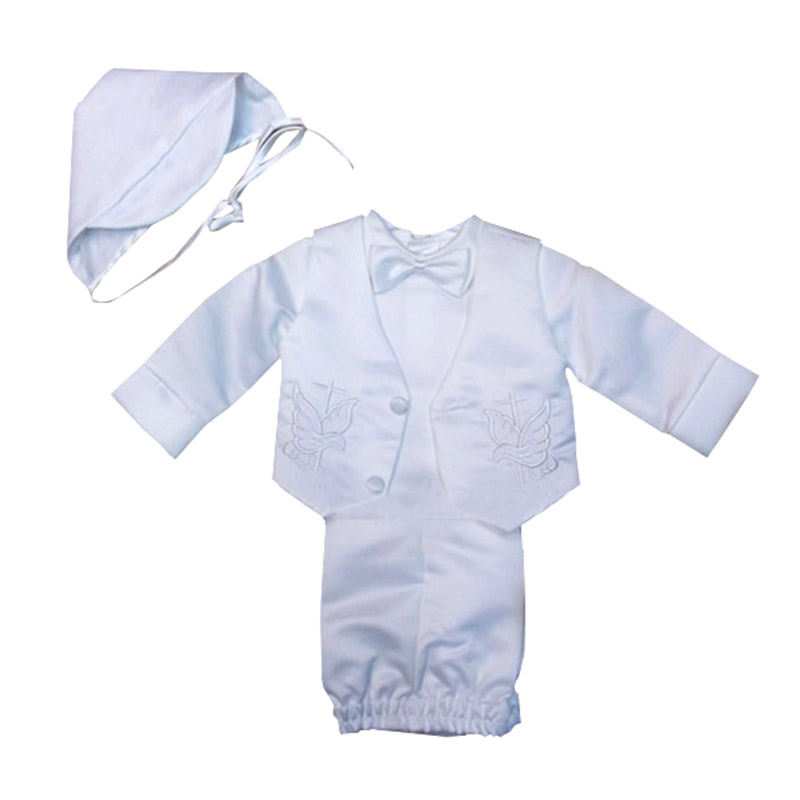 Baby Boy Suit Set Baptism - Baptism เสื้อผ้าเด็กทารกสีขาวชุดเด็ก Bow Tie Dove ชุด