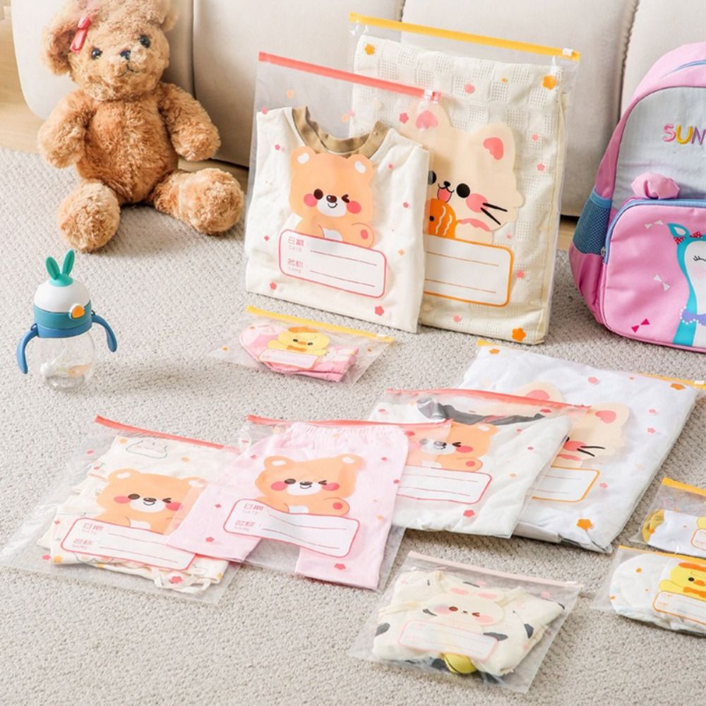 Baby Clothes - ใหม่ 10 ชิ้น/ชุด กระเป๋าเก็บของลายการ์ตูน หลายขนาด พกพาสะดวก