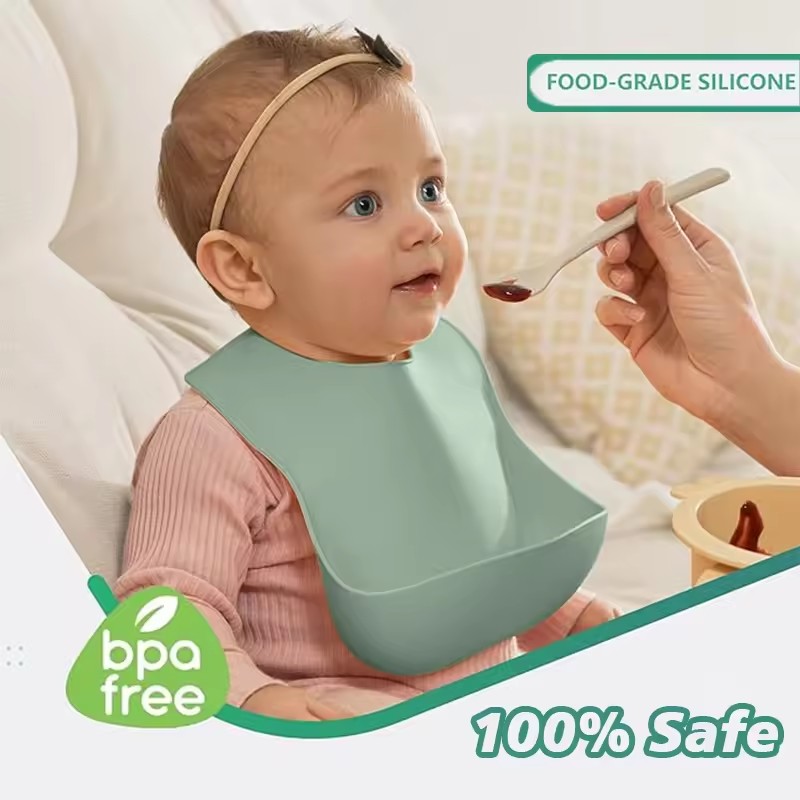 ผ้ากันเปื้อนซิลิโคนสำหรับเด็กท - Waterproof Baby Bibs Silicone บทวิจารณ์และราคา