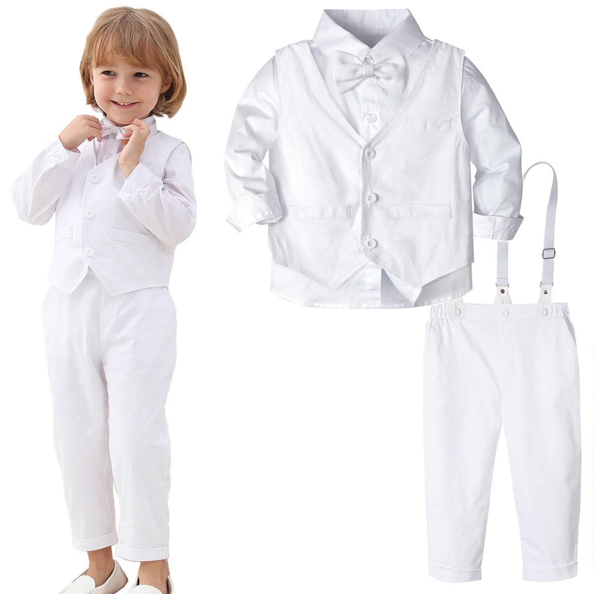ชุดพิธีศีลจุ่มสำหรับเด็กทารกชา - Baby Boy Suit Set Baptism บทวิจารณ์และราคา