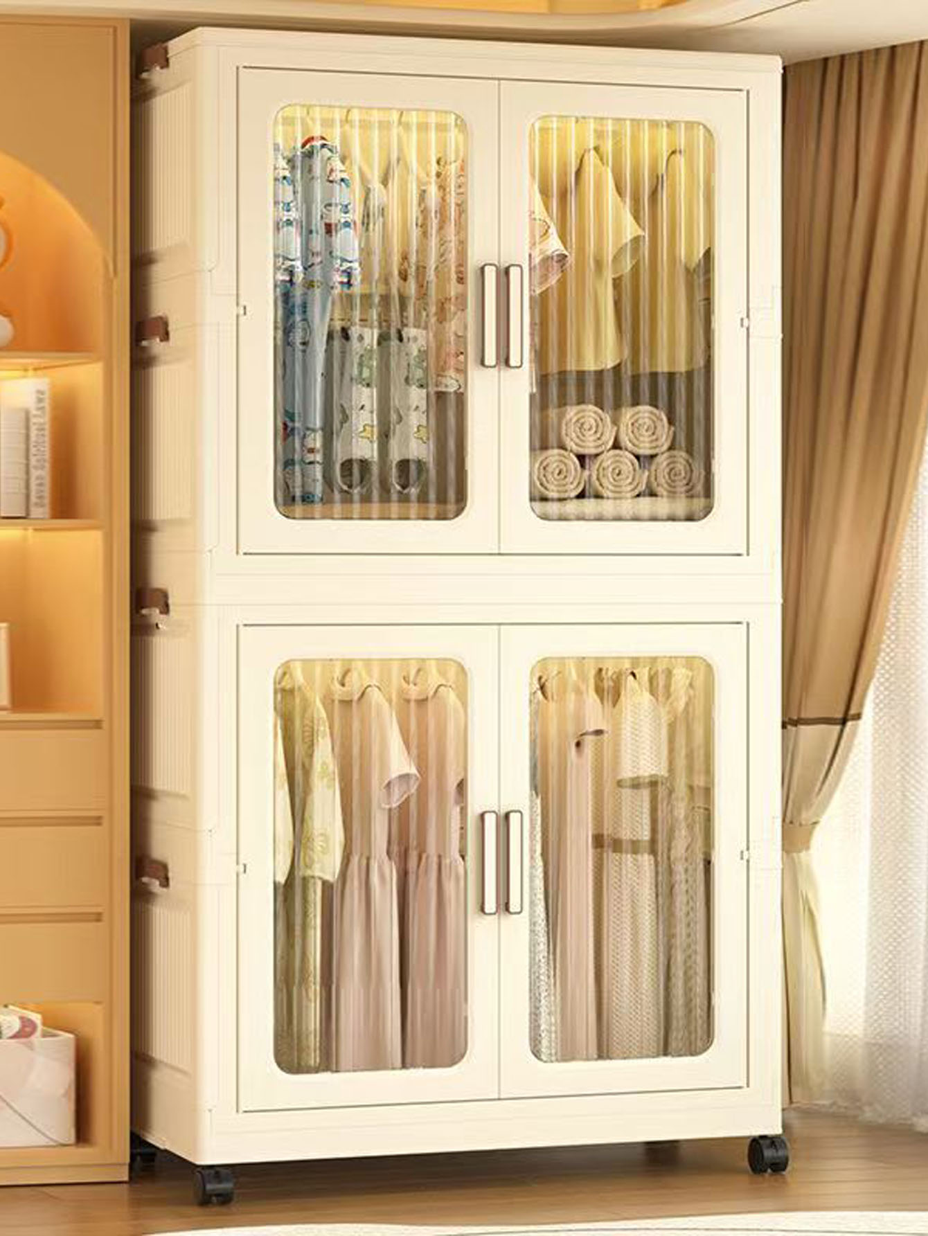 ตู้เก็บของแบบพับได้ ตู้เก็บเสื - Baby Clothes บทวิจารณ์และราคา