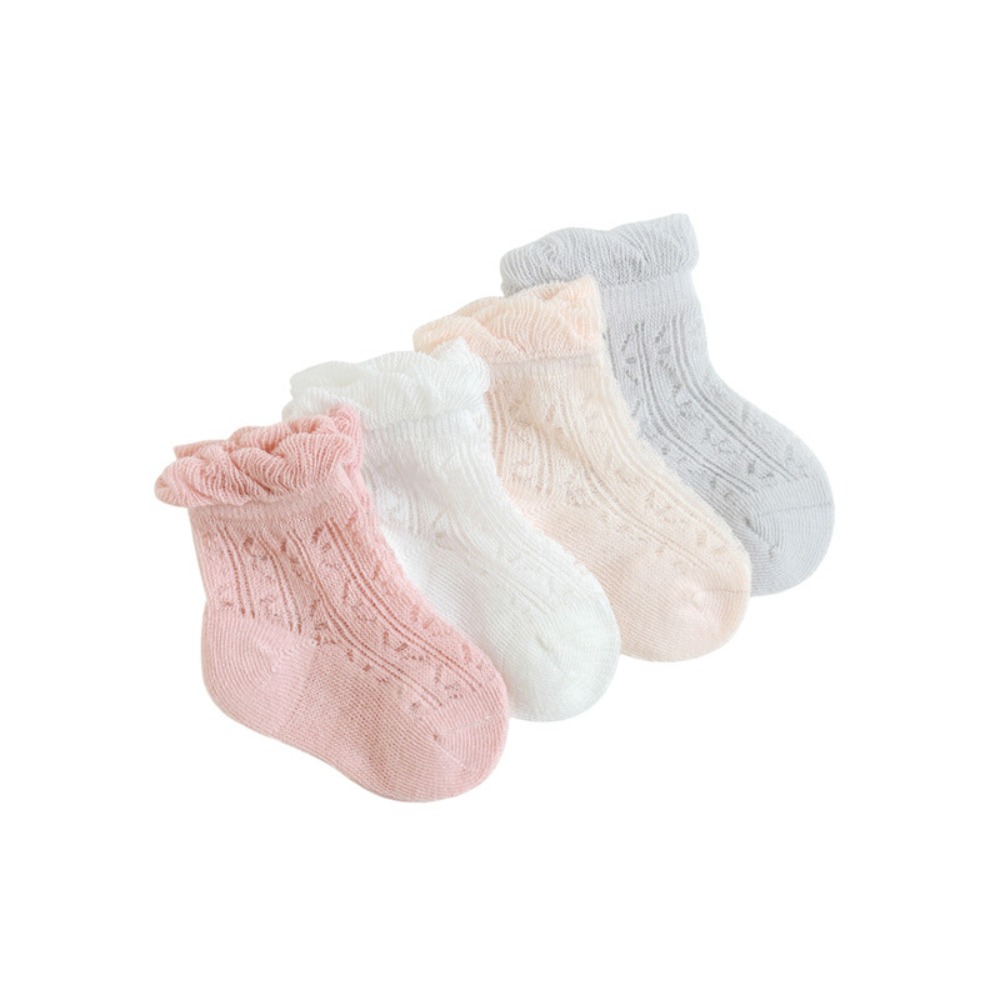 ถุงเท้าเด็กทารกผ้าฝ้ายหวาน 4 ค - Unisex Baby Socks Non Slip บทวิจารณ์และราคา