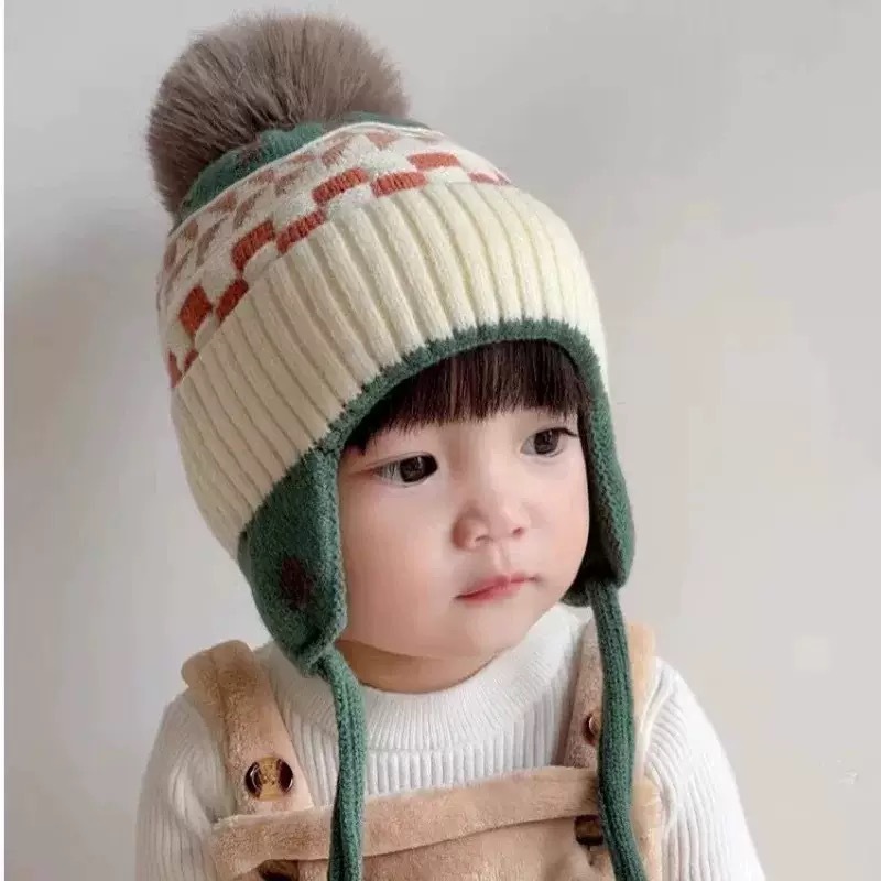 หมวกบีนนี่ป้องกันหูสำหรับเด็กท - Infant Beanie Hat With Ears บทวิจารณ์และราคา