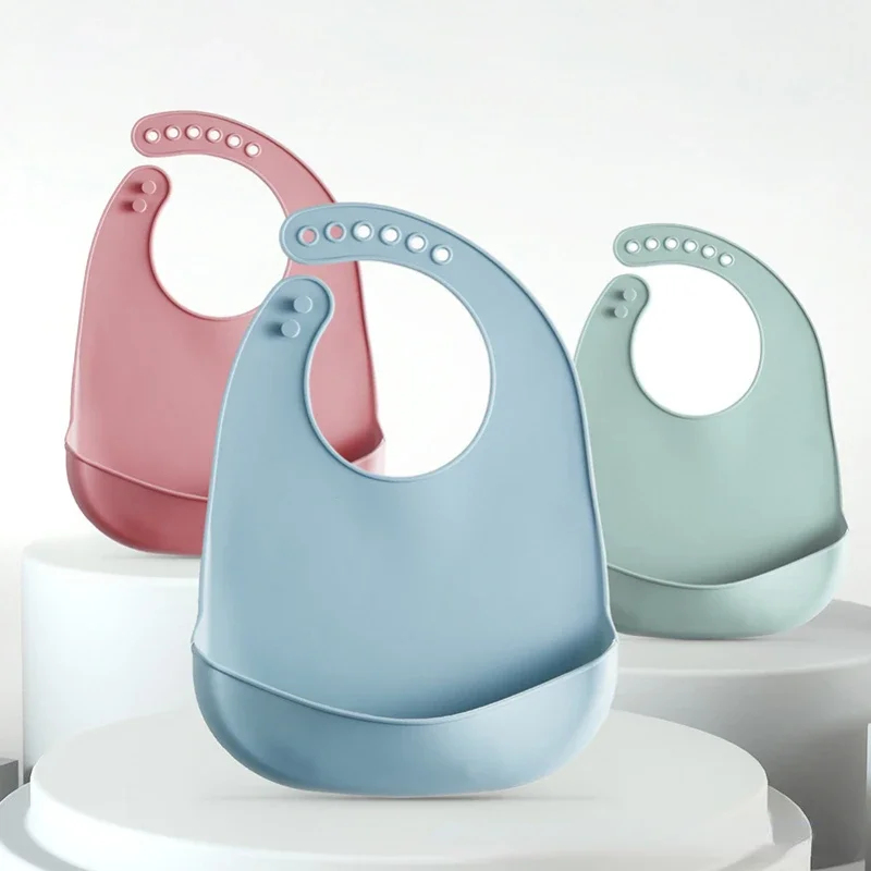ผ้ากันเปื้อนเด็ก 1/3 ชิ้น ปรับ - Waterproof Baby Bibs Silicone บทวิจารณ์และราคา