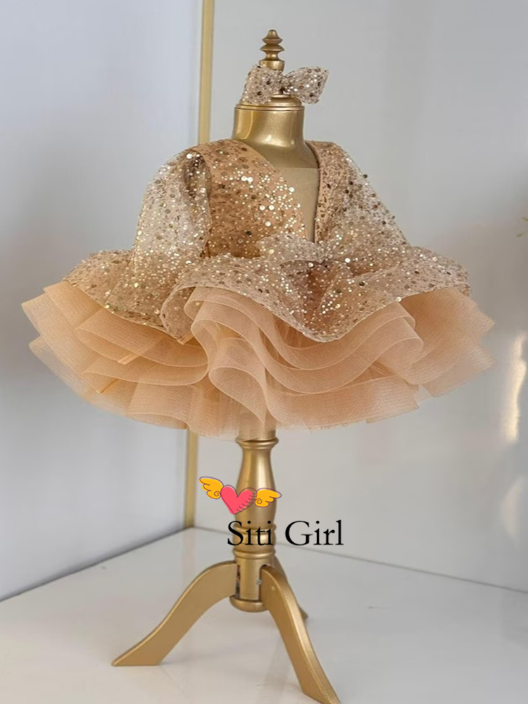 เจ้าหญิงสีชมพูชุดเด็กดอกไม้สาว - Toddler Girl Tulle Party Dress บทวิจารณ์และราคา