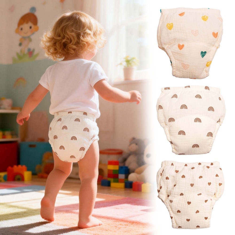 กางเกงฝึกขับถ่ายเด็ก ผ้าฝ้ายก๊ - Toddler Training Pants Leak Proof บทวิจารณ์และราคา