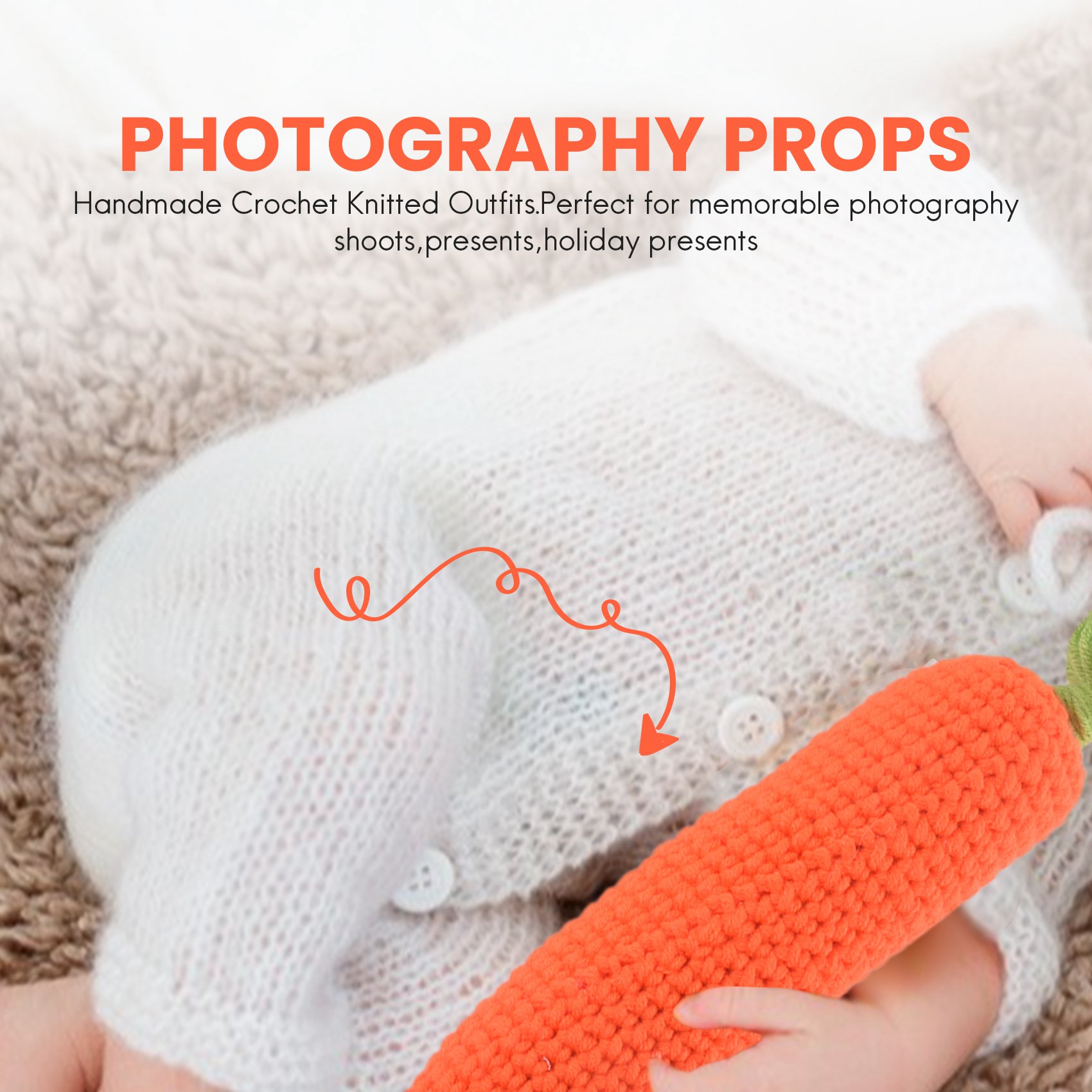 ABJA-อุปกรณ์ประกอบฉากการถ่ายภา - Infant Photography Props Outfit บทวิจารณ์และราคา