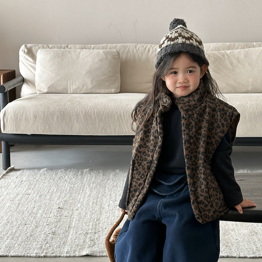 เสื้อกั๊กเด็กพิมพ์ลายเสือดาว เ - Toddler Boy Winter Fleece Jacket บทวิจารณ์และราคา