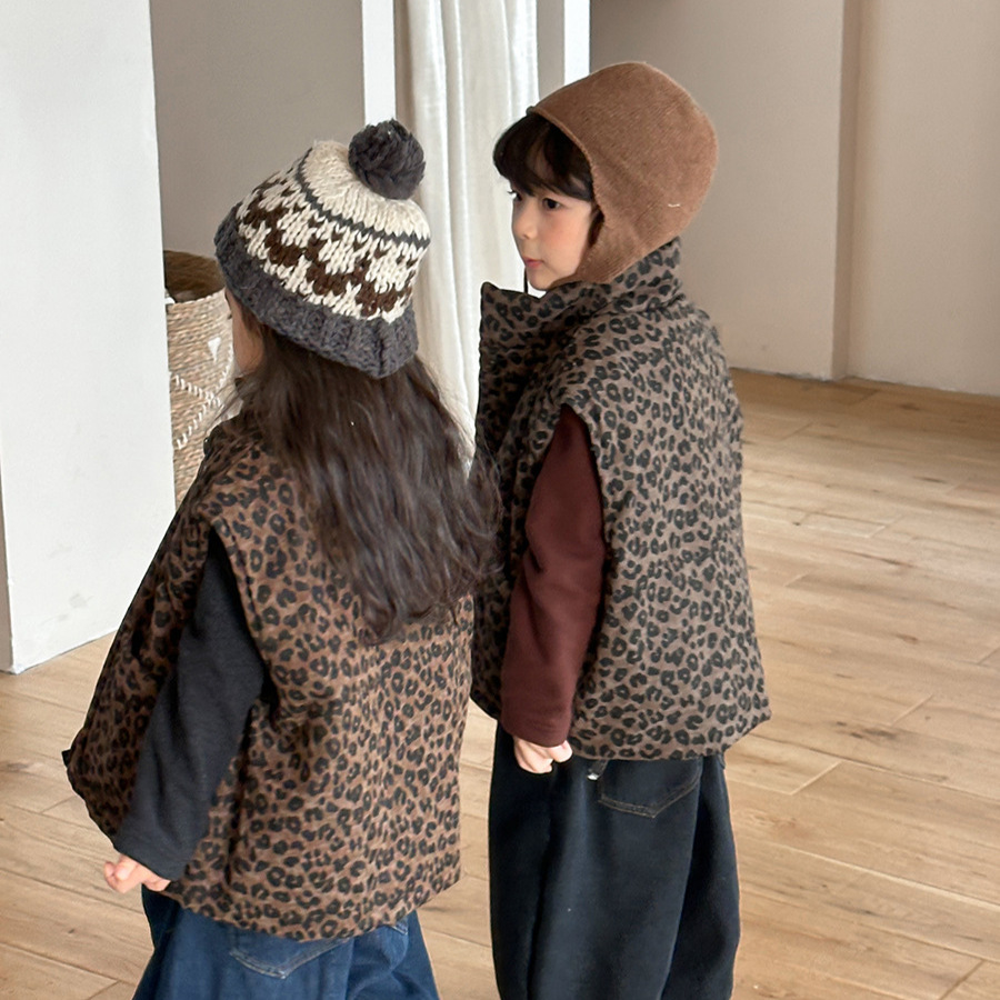 เสื้อกั๊กเด็กพิมพ์ลายเสือดาว เ - Toddler Boy Winter Fleece Jacket บทวิจารณ์และราคา