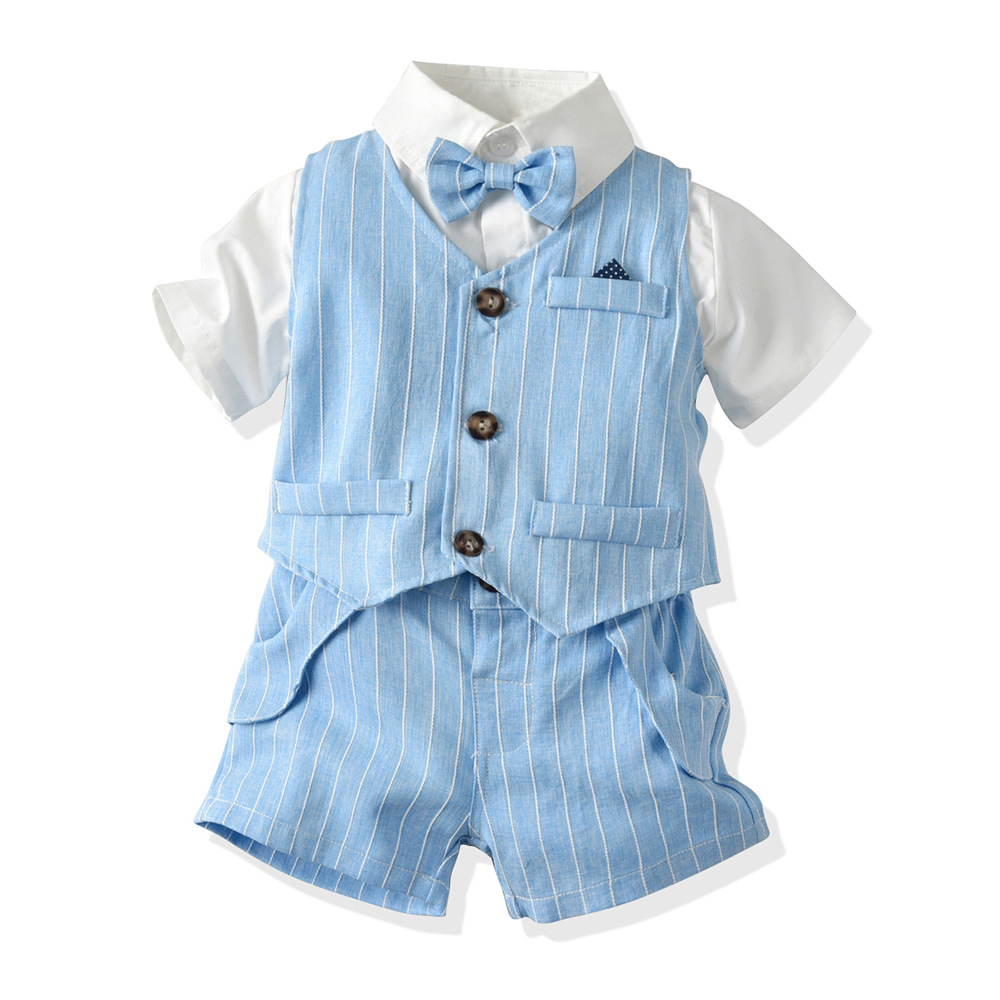 ทารกสุภาพบุรุษอังกฤษชุดเด็กทาร - Baby Boy Suit Set Baptism บทวิจารณ์และราคา