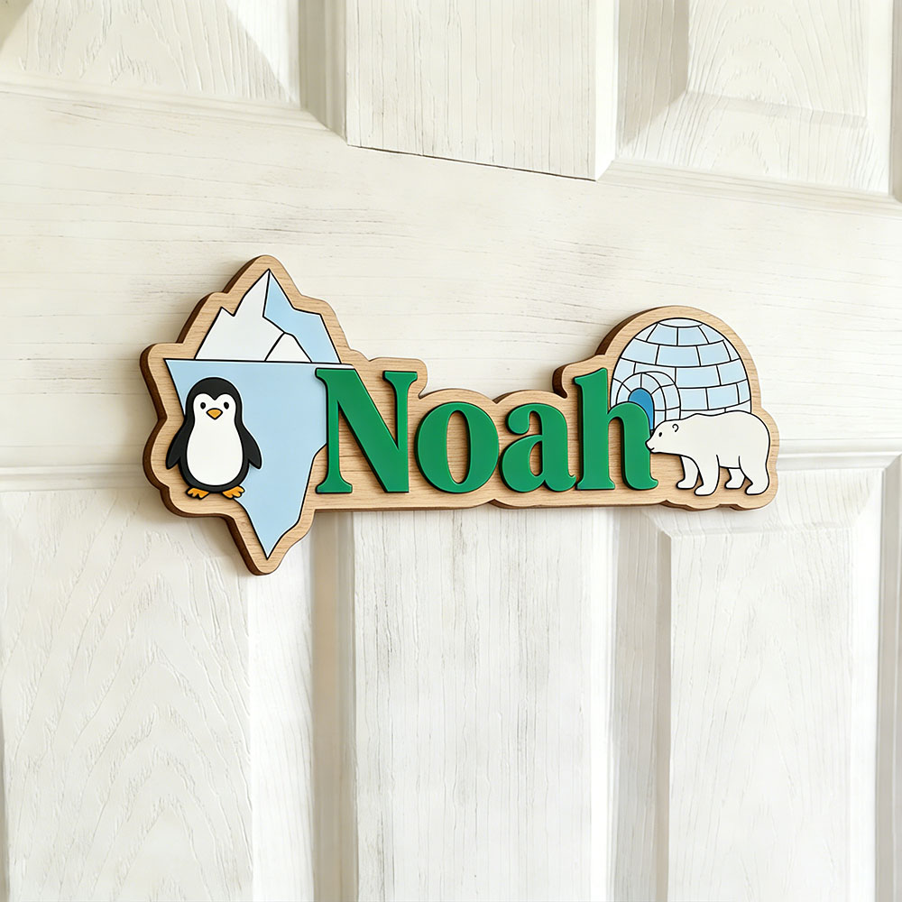 ป้ายชื่อสั่งทำรูปเพนกวินอาร์กต - Nursery บทวิจารณ์และราคา