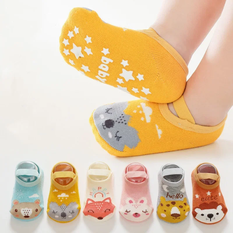 ถุงเท้าเด็กแรกเกิด 0-3 ปี ถุงเ - Unisex Baby Socks Non Slip บทวิจารณ์และราคา