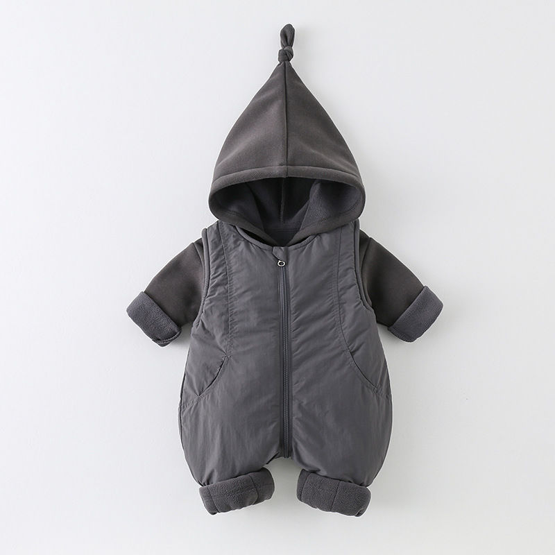 ชุดรอมเปอร์เด็กทารกผ้าฝ้ายหนาน - Cotton Baby Onesies Zipper บทวิจารณ์และราคา