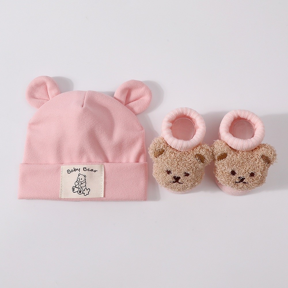 ชุดหมวกและถุงเท้าเด็กน่ารัก 2  - Infant Beanie Hat With Ears บทวิจารณ์และราคา