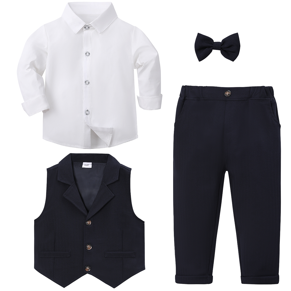เด็กวัยหัดเดินชุดเด็กทารกอีสเต - Baby Boy Suit Set Baptism บทวิจารณ์และราคา
