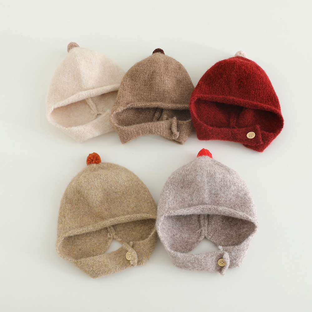 หมวกไหมพรมเด็กอ่อนแบบปิดหู ลาย - Infant Beanie Hat With Ears บทวิจารณ์และราคา