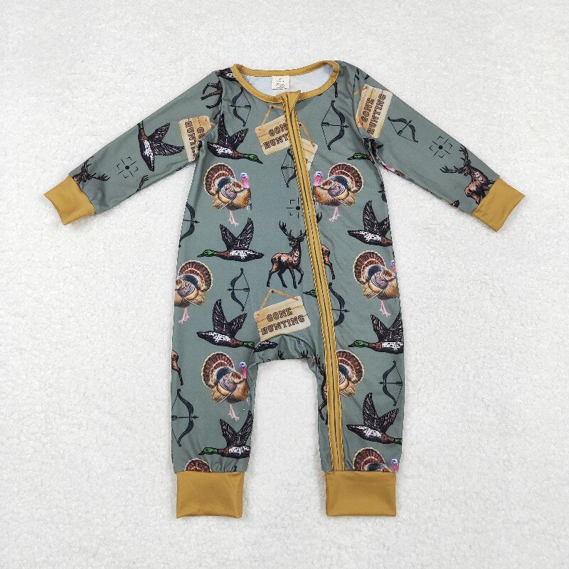ชุดรอมเปอร์เด็กผู้ชายลายไม้ไผ่ - Cotton Baby Onesies Zipper บทวิจารณ์และราคา