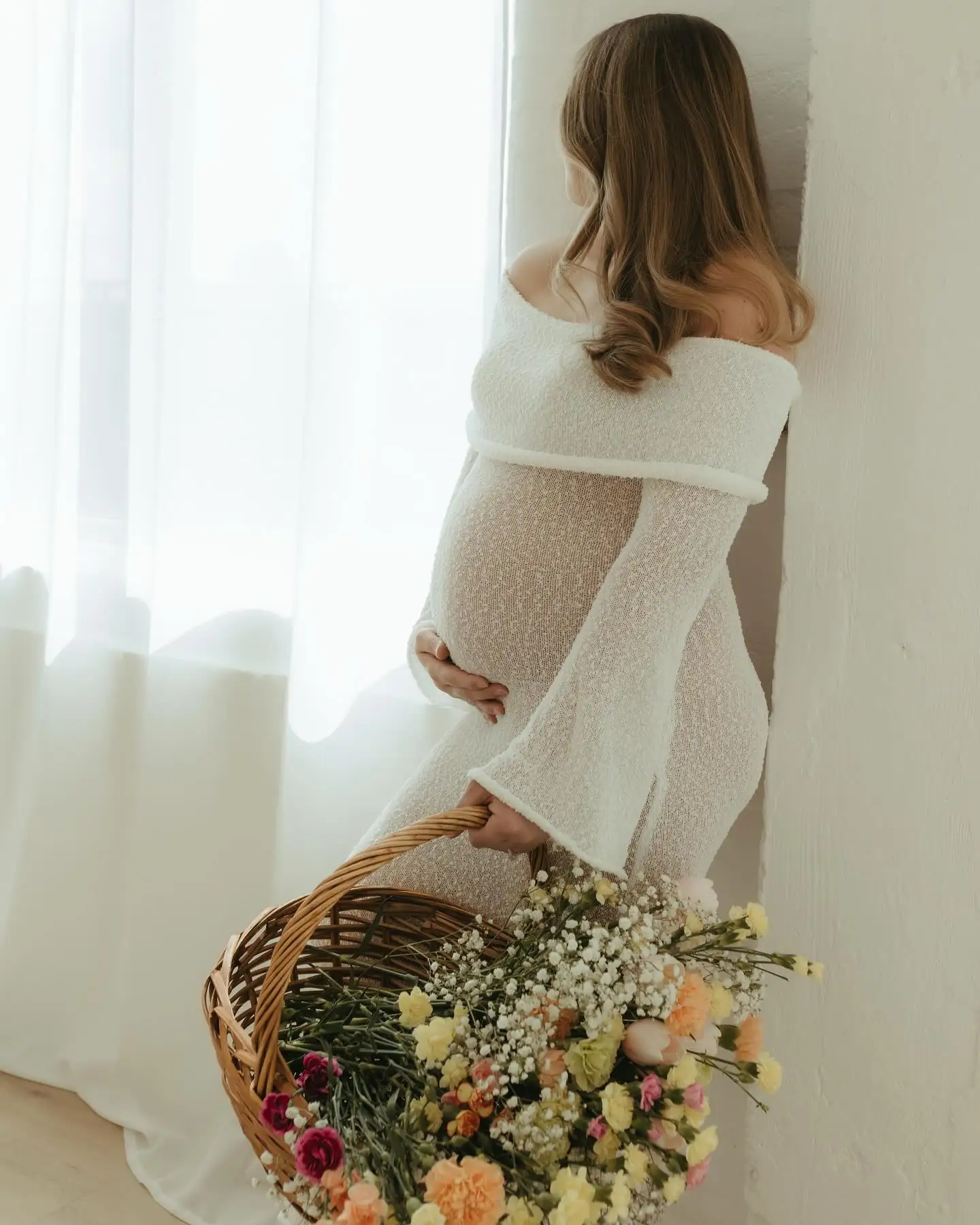 ชุดถ่ายภาพคนท้อง แขนยาว ผ้าถัก - Maternity Wear บทวิจารณ์และราคา