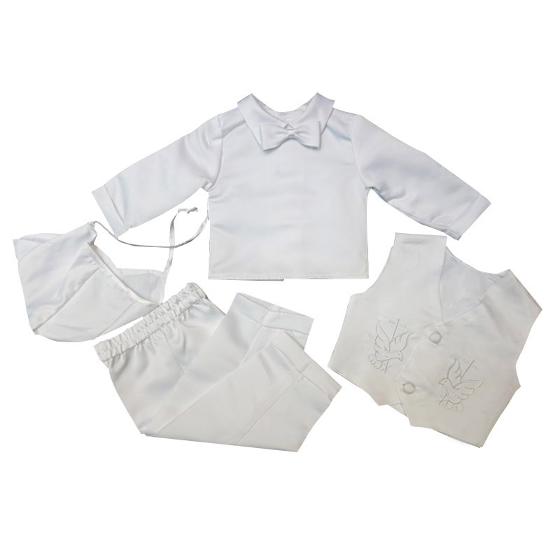 Baptism เสื้อผ้าเด็กทารกสีขาวช - Baby Boy Suit Set Baptism บทวิจารณ์และราคา