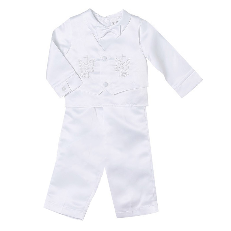 Baptism เสื้อผ้าเด็กทารกสีขาวช - Baby Boy Suit Set Baptism บทวิจารณ์และราคา