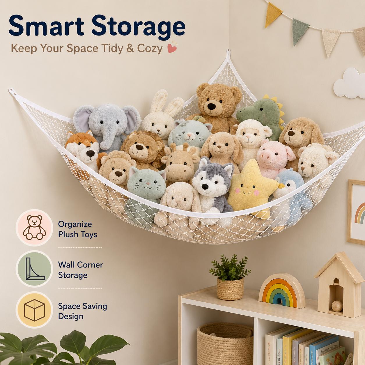 ตาข่ายเก็บของเล่นแบบแขวน ที่จั - Nursery บทวิจารณ์และราคา