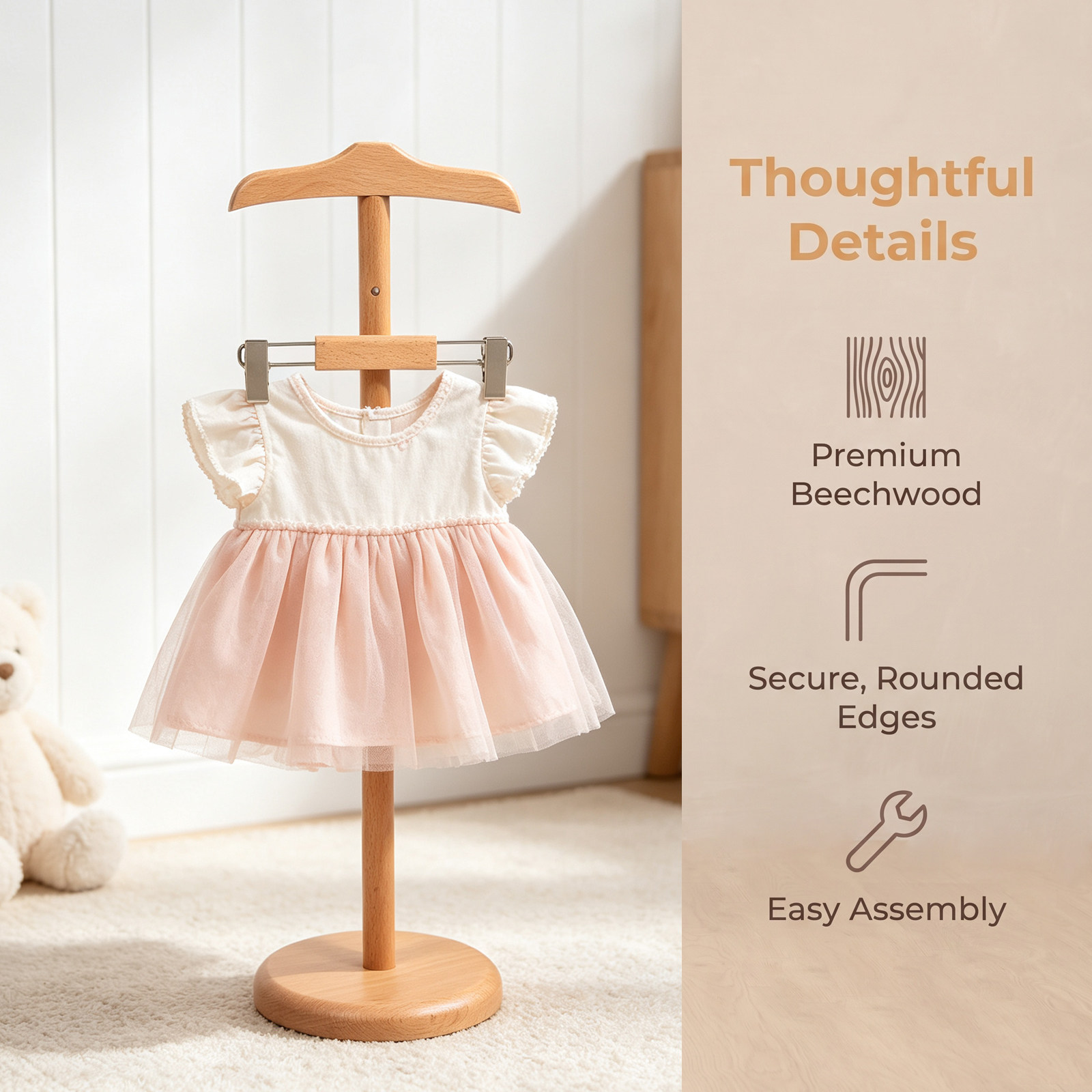 ราวแขวนเสื้อผ้าเด็กปรับระดับคว - Baby Clothes บทวิจารณ์และราคา