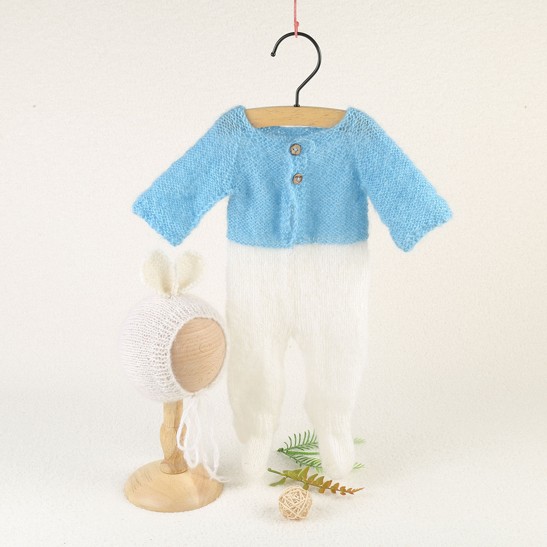 ชุดหมีถักนิตติ้งสไตล์วินเทจสำห - Infant Photography Props Outfit บทวิจารณ์และราคา