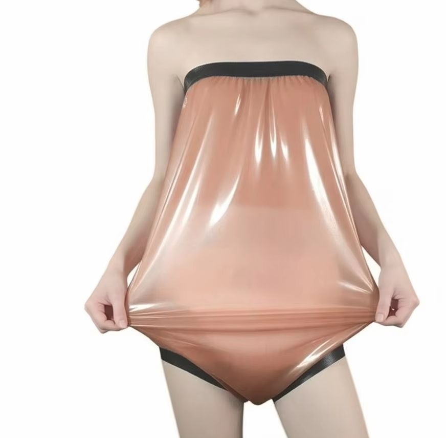 กางเกงขาสั้นยางใสสีชมพูขอบดำเอ - Diapering บทวิจารณ์และราคา