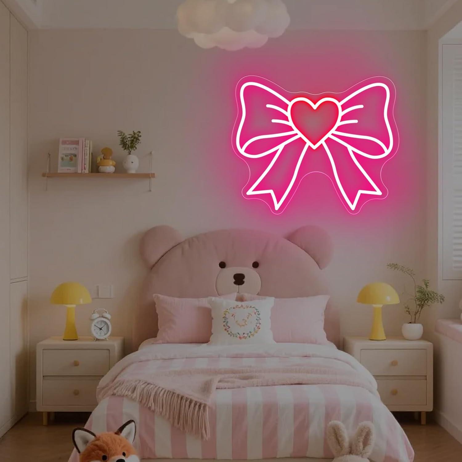 ป้ายไฟนีออนรูปโบว์ ไฟ LED ปรับ - Nursery บทวิจารณ์และราคา