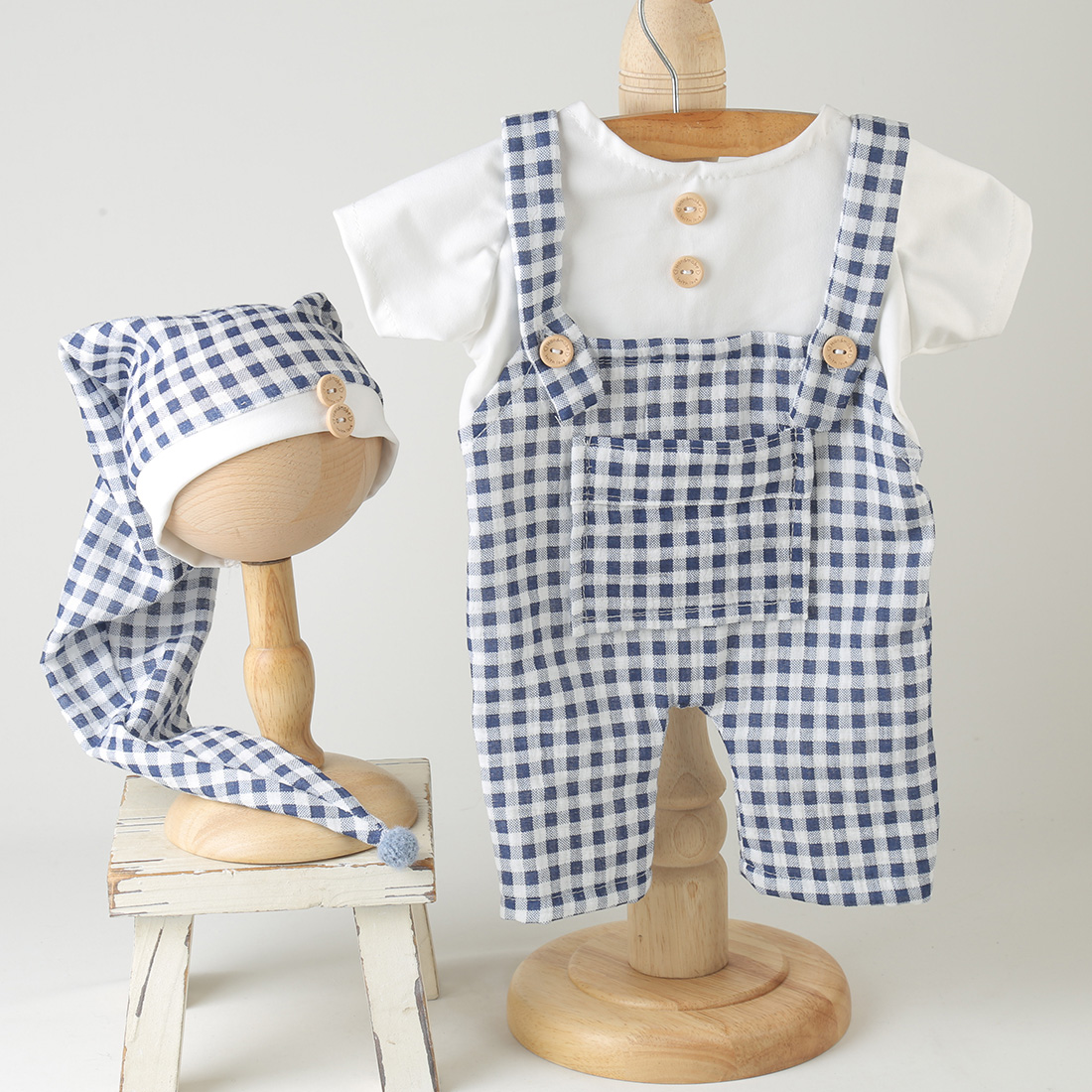 ชุดถ่ายภาพทารกแรกเกิดผ้าถักสีช - Infant Photography Props Outfit บทวิจารณ์และราคา