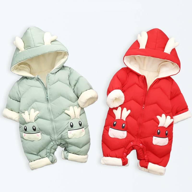 1-3Y ทารกหนากํามะหยี่ Rompers  - Cotton Baby Onesies Zipper บทวิจารณ์และราคา