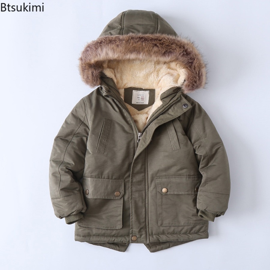 เสื้อโค้ทเด็กบุขนแกะหนานุ่ม แจ - Toddler Boy Winter Fleece Jacket บทวิจารณ์และราคา
