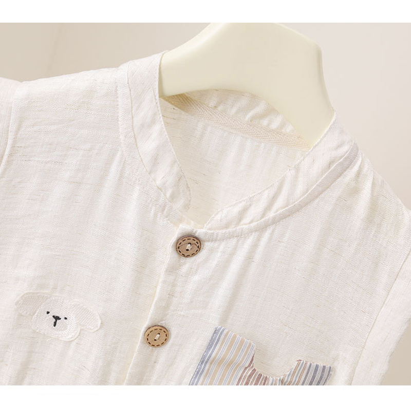 ชุดรอมเปอร์ฤดูร้อนสำหรับเด็กทา - Baby Summer Linen Sleeveless Jumpsuit บทวิจารณ์และราคา